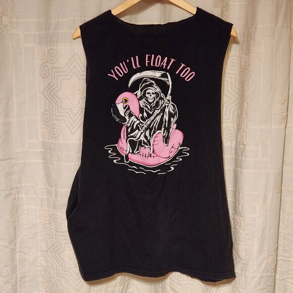 💀 Retrofit You'll Float Too Reaper Flamingo Muscle Tank XL 💀 - Picture 3 of 5
